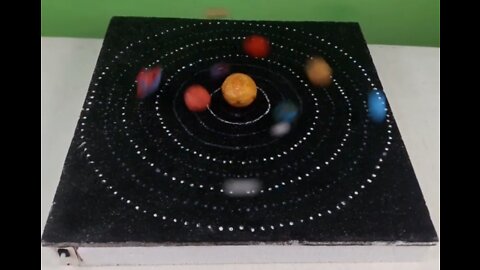 DIY idea on how to Make A Working Model Of Solar System For School Project