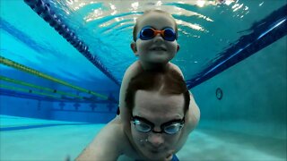 Splish Splash with Isaac in the Swimming Pool