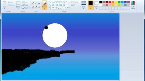 how to draw a landscape with ms paint | ms paint easy drawing | ms paint tutorial | how to draw