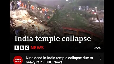 Nine dead in India temple collapse due to heavy rain - BBC News