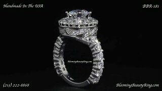 BBR-181 Diamond Engagement Ring By Blooming Beauty Ring Company