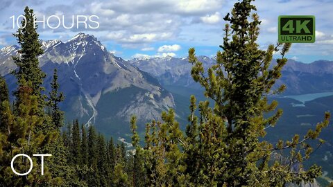 Spring Day in the Canadian Rockies 4K | Relaxing Ambient Mountain Sounds for Sleeping | Studying