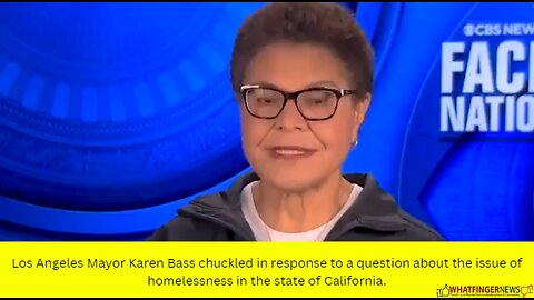 Los Angeles Mayor Karen Bass chuckled in response to a question about the issue