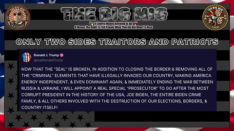 ONLY TWO SIDES TRAITORS🔪 AND PATRIOTS🇺🇸 Hosted By Lance Migliaccio & George Balloutine |EP99