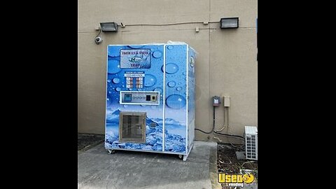 (2) Self-Serve Bagged Ice and Fresh Water Vending Machines For Sale in Florida