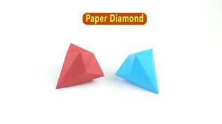 Origami Paper Diamond - Easy Paper Crafts