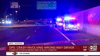 Wrong-way driver involved in crash on SR-51 near Thomas Road