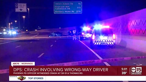 Wrong-way driver involved in crash on SR-51 near Thomas Road