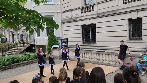 Irish dancing outside the Ireland embassy, embassy open house world tour