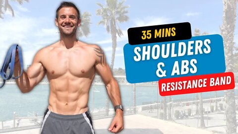 Intense SHOULDERS & ABS Workout to BUILD MUSCLE with Resistance Bands | 35 Minutes