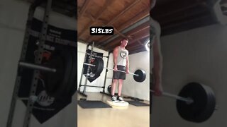 315 no belt deficit deadlift single #shorts