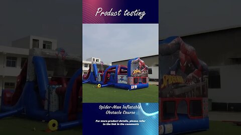 Spideman Inflatable Obstacle Test #inflatablefactory #inflatable #inflatablesupplier #catle #jumping