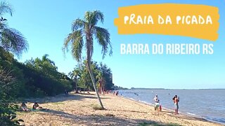 Praia Recanto da Picada - Barra do Ribeiro - RS #camping #praia #turismo