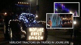 Tractoren en Trucks in Joure - Verlichte kerst optocht in Friesland 17 December 2022 - @JasperCSTV