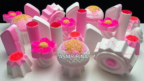 ASMR crushing pink baking soda