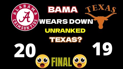 Alabama Survives Texas!