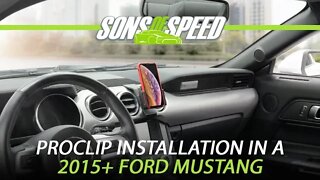 How to Install ProClip Phone Mount in a 2015+ Ford Mustang | Sons of Speed