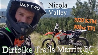 Dirtbike & UTV Trails Merritt BC (Nicola Valley) 2020 KTM 300xc TPI | Irnieracing Motovlog DAY TWO