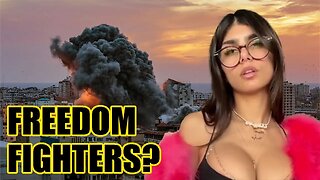 WASHED UP Adult Star Mia Khalifa celebrates the SLAUGHTER of innocent women and children in Israel!