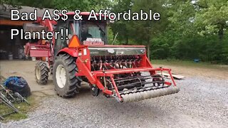 FINALLY!!! Planting Soybean food plots, Illinois, with Branson tractor & TAR RIVER drill planter!