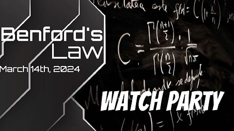 Phil Godlewski WATCH Party: Benford's Law