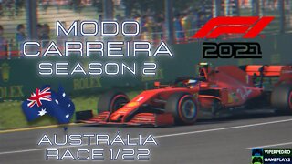 F1 2021 Corrida Completa | Austrália (Race 1/22) | Modo Carreira (S2) | Minha estreia na Ferrari!