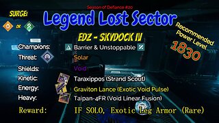 Destiny 2 Legend Lost Sector: EDZ - Skydock IV on my Void Titan 5-20-23