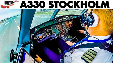 Piloting the SAS Airbus A330-300E out of Stockholm | Cockpit Views