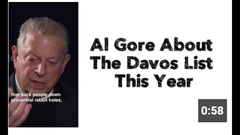 Al Gore About The Davos List This Year