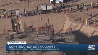 Three people were injured after partial collapse at Intel's Ocotillo campus in Chandler
