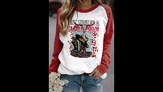 Steer Skull Letter Graphic Sweatshirt, Women's Clothing