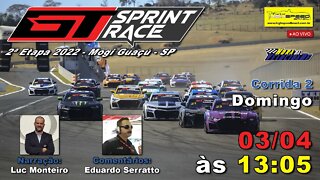 GT SPRINT RACE | Corrida 2 | 2ª Etapa 2022 | Ao Vivo
