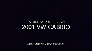 Saturday Projects™.com | 2001 Volkswagen Cabrio - 2 | Up on jacks and water pump removal.