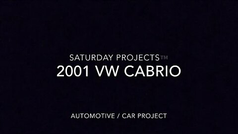 Saturday Projects™.com | 2001 Volkswagen Cabrio - 2 | Up on jacks and water pump removal.