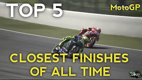 Top 5 closest finishes in MotoGP