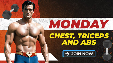 Monday Gym workout (Chest, Triceps and Abs)