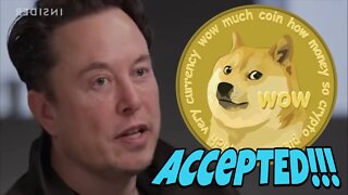 Elon Musk Dogecoin Acceptance!!!!!!