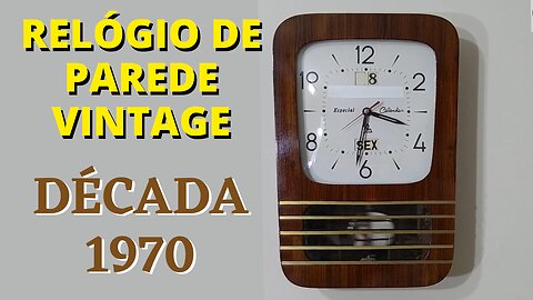 Relógio de Parede Vintage da Década de 1970 | Marca BRASEIKO