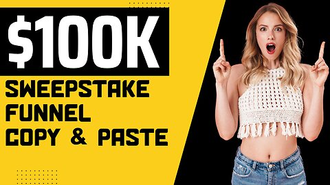 Copy and Paste $100K Sweepstake CPA Marketing Funnel 2023 🔥🔥#makemoneyonline #affiliatemarketing