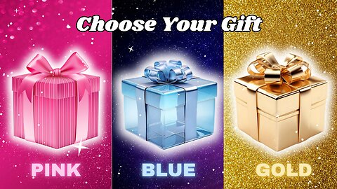 Choose Your Gift🎁💖 || 3 Gift Box Challenge Pink, Blue & Gold #giftboxchallenge #chooseyourgift