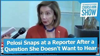 Pelosi Snaps at a Reporter After a Question She Doesn't Want to Hear