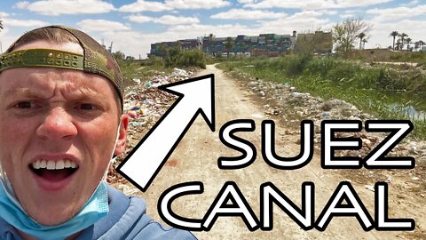 I Went to See the Ship STUCK in the SUEZ CANAL! Egypt Travel Vlog