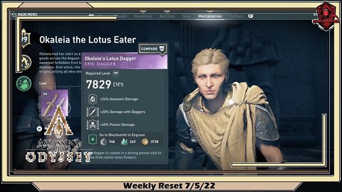 Assassin's Creed Odyssey- Weekly Reset 7/5/22