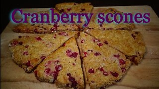 How to make Cranberry scones (no egg)
