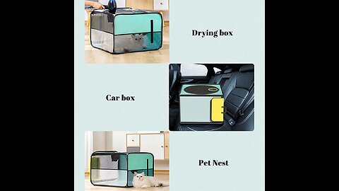 Review K ERATISNIK Pet Dog Drying Box Portable Pet Dryer Cage Foldable Pet Dry Room Dog Hair Dr...