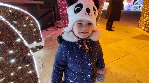 Christmas Lights with Aria and Abram