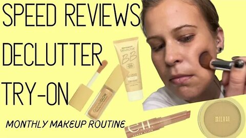 MONTHLY MAKEUP ROUTINE RECAP | try-on • speed reviews • declutter | melissajackson07