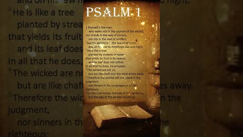 Praying psalm 1: Inspiration from God