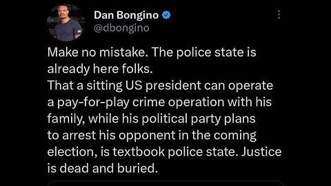 Pres Trump endorsed Jim JOrdan to be speaker of the house; Dan Bongino on USA now a police state