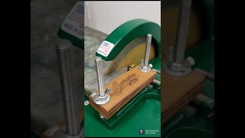 Cutting a slab of labradorite